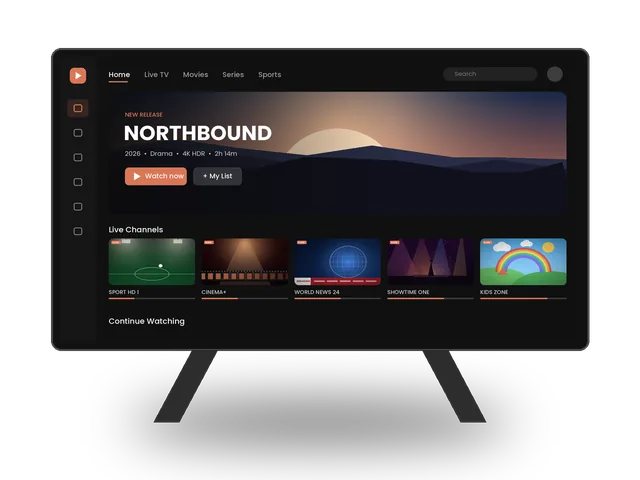 IPTV on Smart TV (Samsung, LG, Sony)